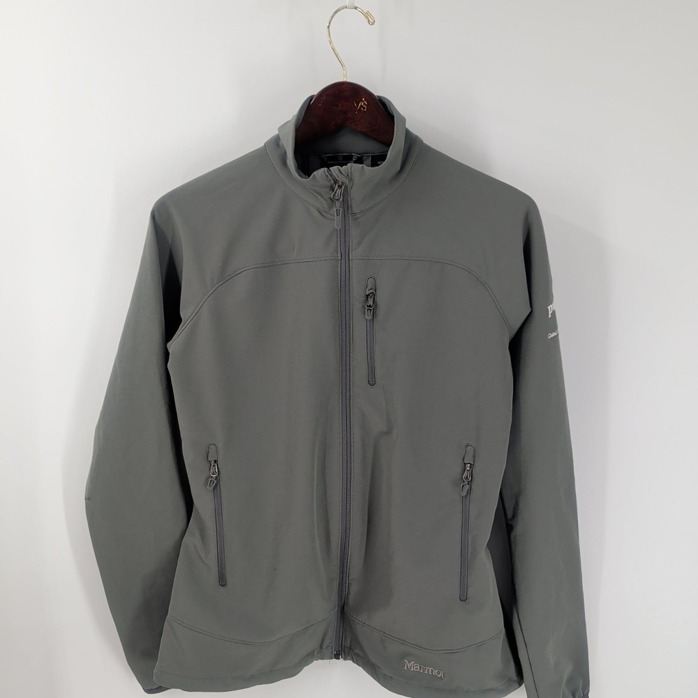 Vtg Marmot PWC Global Cyber Academy Zipped Pockets Full Zip Jacket Gray Size M